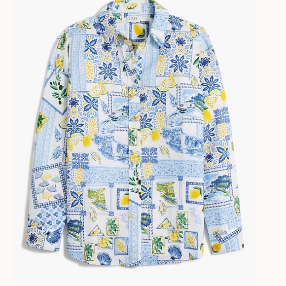 J. Crew Factory Tops - J Crew Factory linen blend summer button down, XS